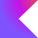 Logo von Kotlin, dargestellt durch eine leuchtende dreieckige Struktur, die ein abstraktes K darstellt.